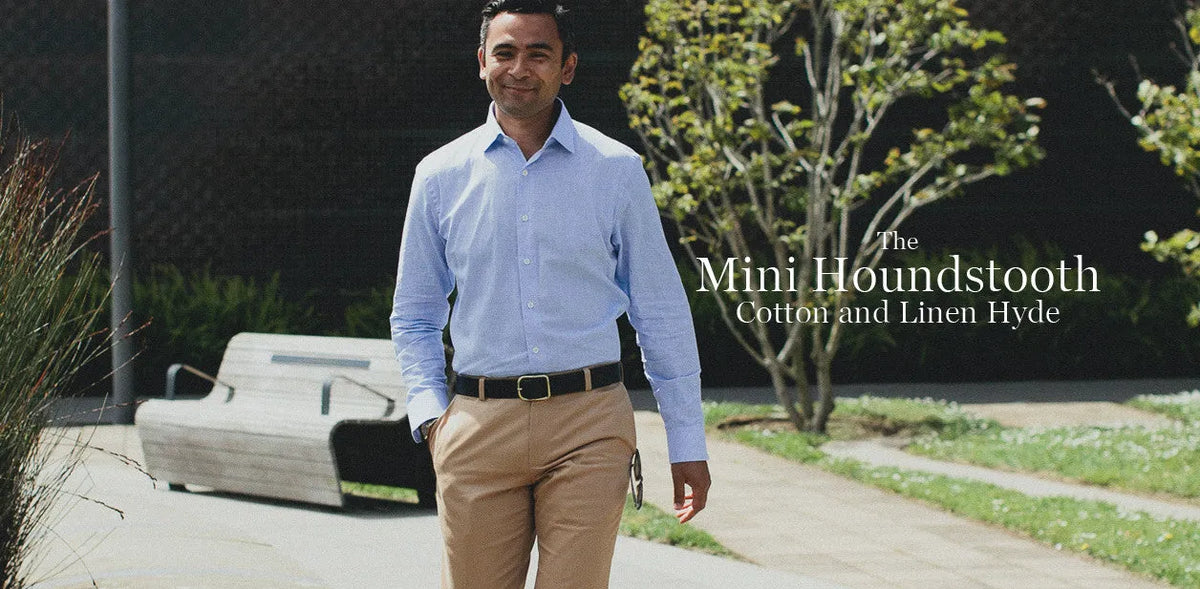 The Hyde in Mini Houndstooth Cotton and Linen