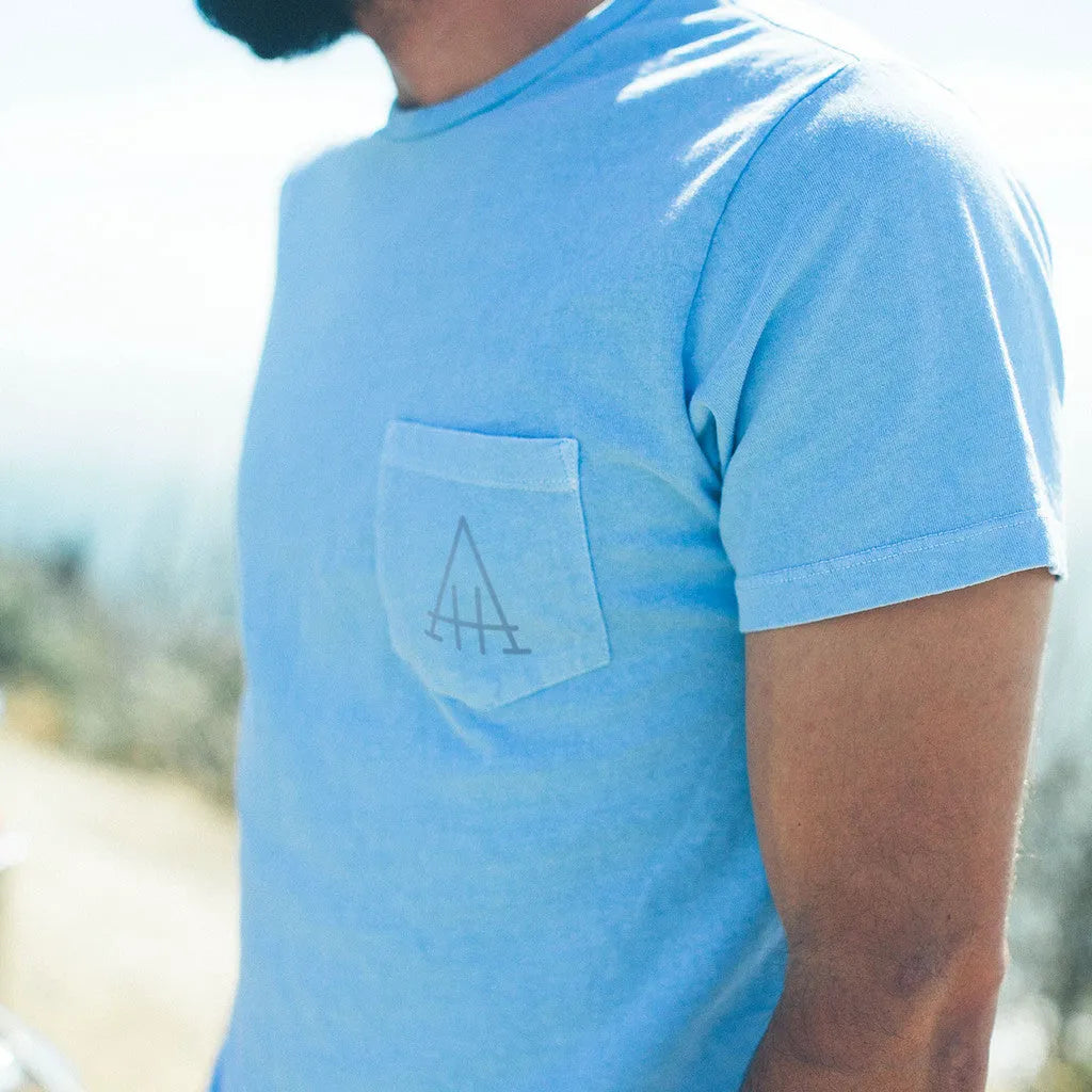 The Highway Tee in Dusty Blue