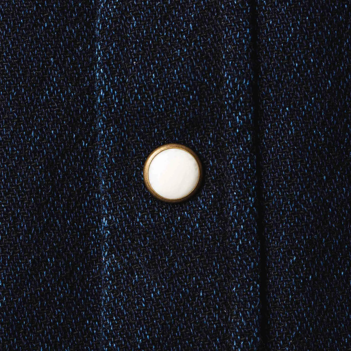 The Western Shirt in Indigo Crepe
