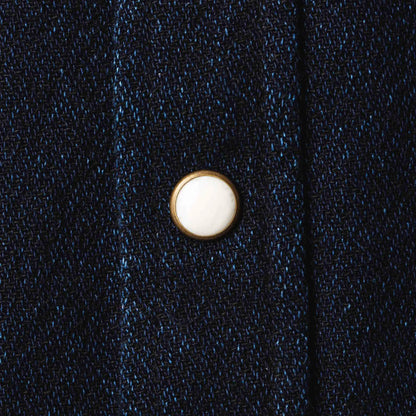 The Western Shirt in Indigo Crepe