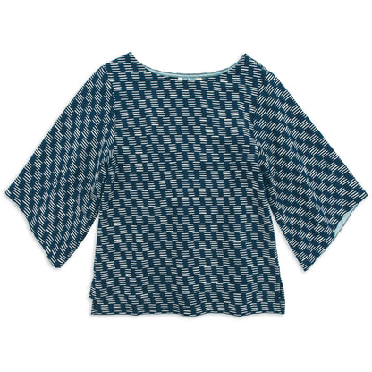 The Sonoma Top in Indigo Jacquard