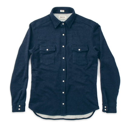 The Glacier Shirt in Indigo French Terry