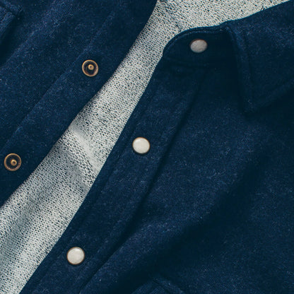 The Glacier Shirt in Indigo French Terry