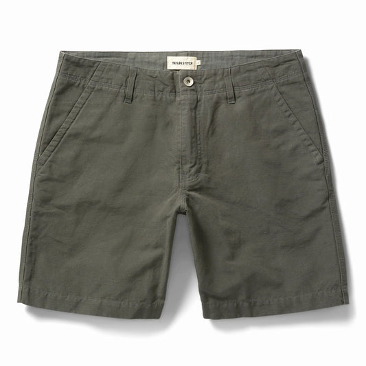 The Morse Short in Dark Slate Linen