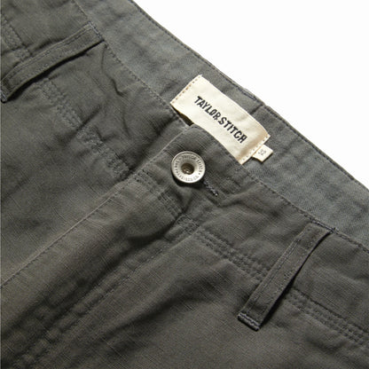 The Morse Short in Dark Slate Linen