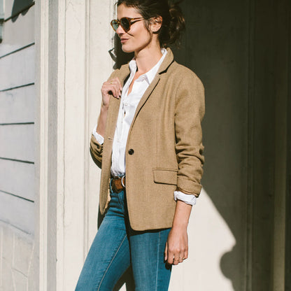 The Telegraph Blazer in Camel Italian Herringbone