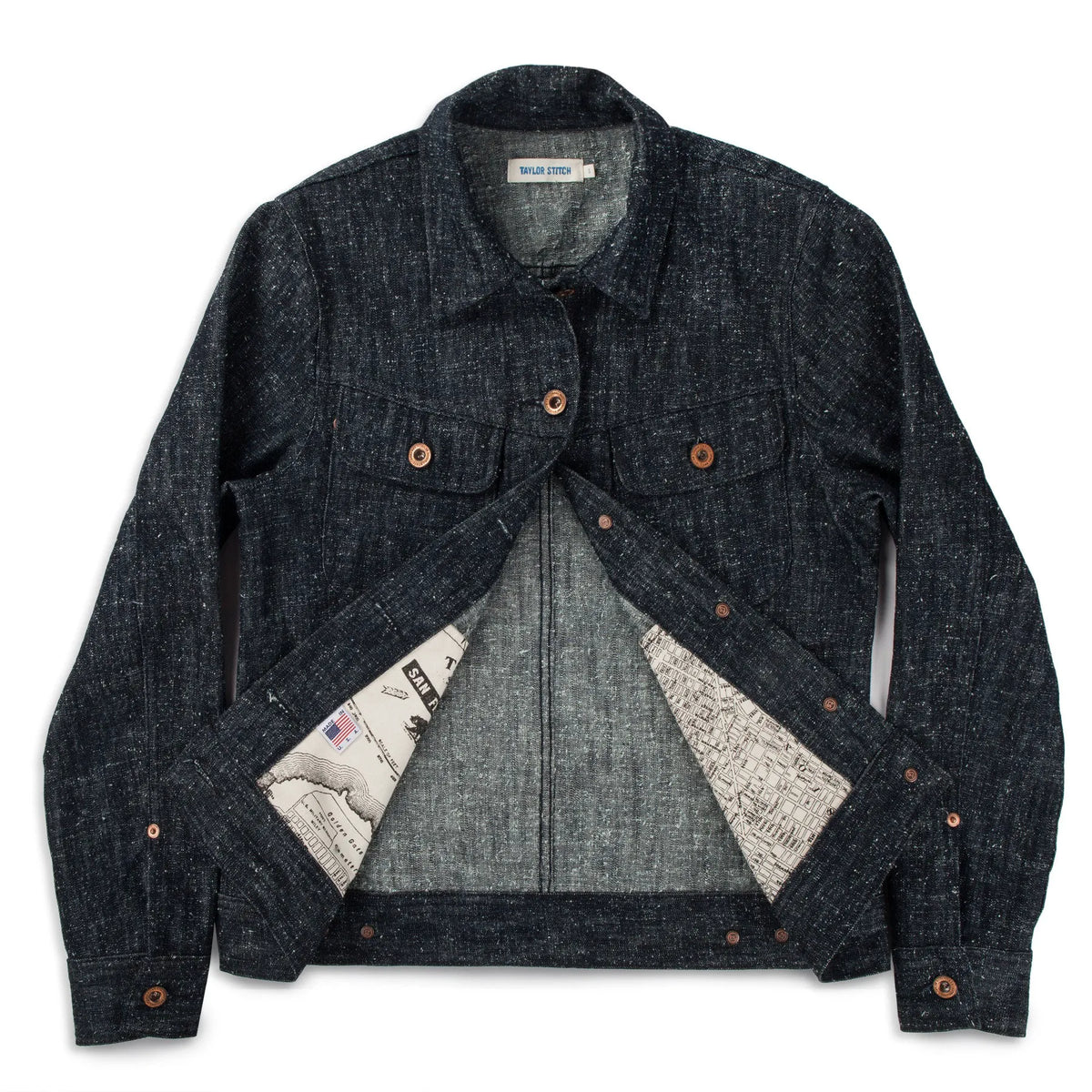 The Pacific Jacket in Indigo Silk Denim