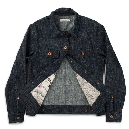 The Pacific Jacket in Indigo Silk Denim