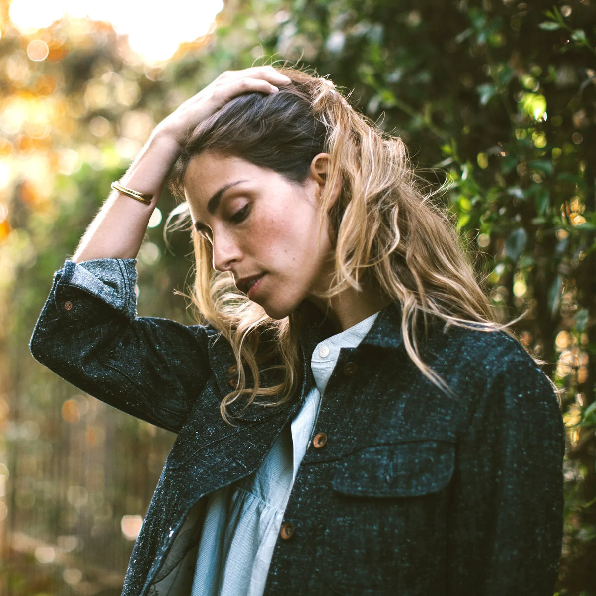 The Pacific Jacket in Indigo Silk Denim