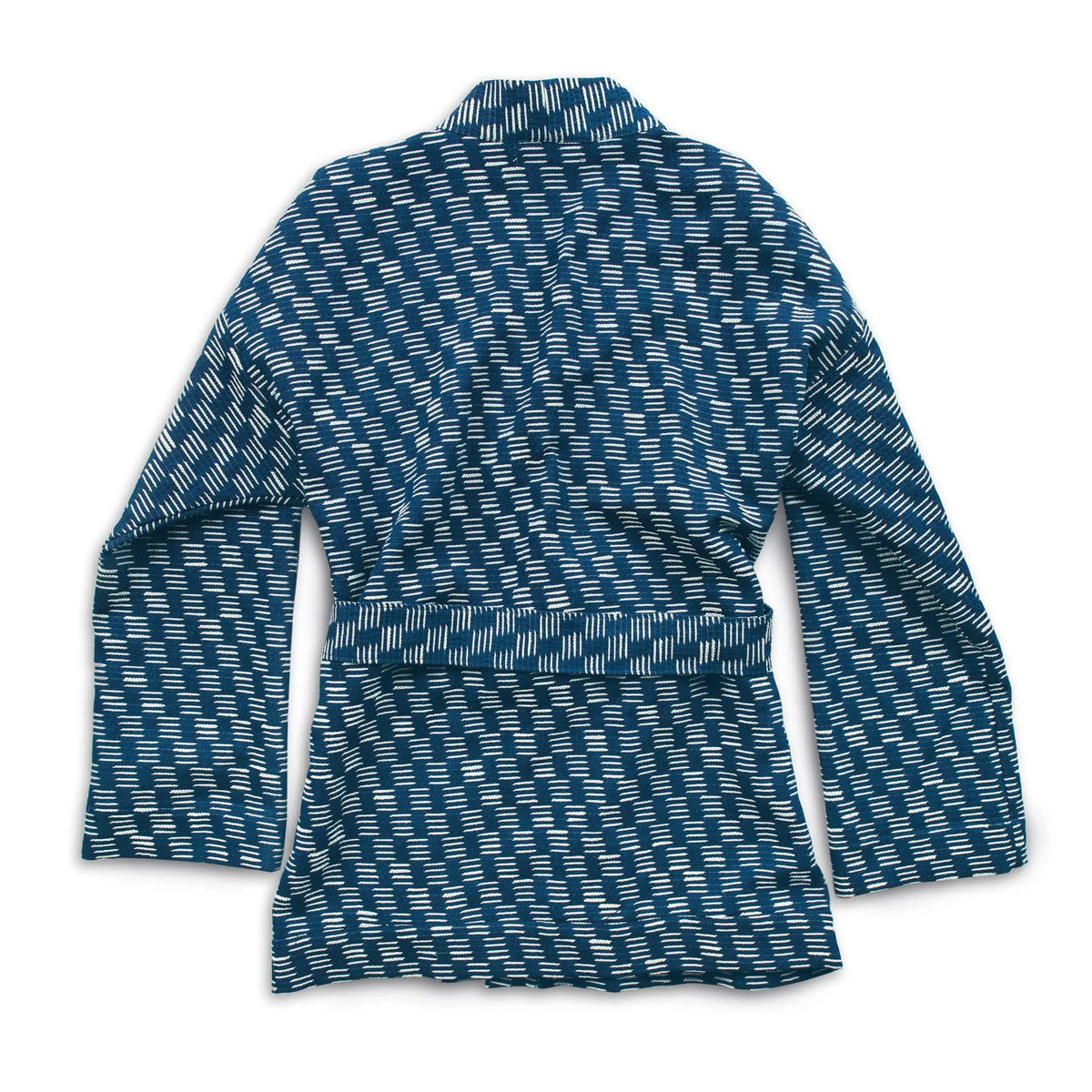 The Kimono in Indigo Dyed Jacquard