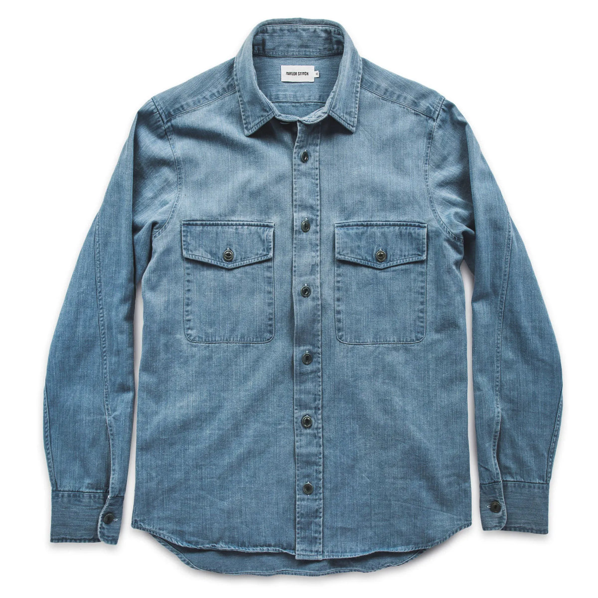 The Maritime Shirt Jacket in Sun Bleached Indigo