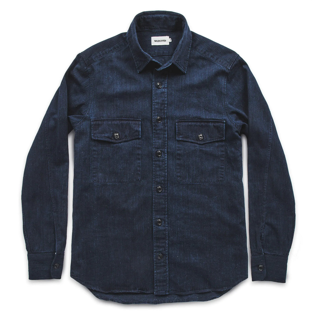 The Maritime Shirt Jacket in Sea Washed Indigo