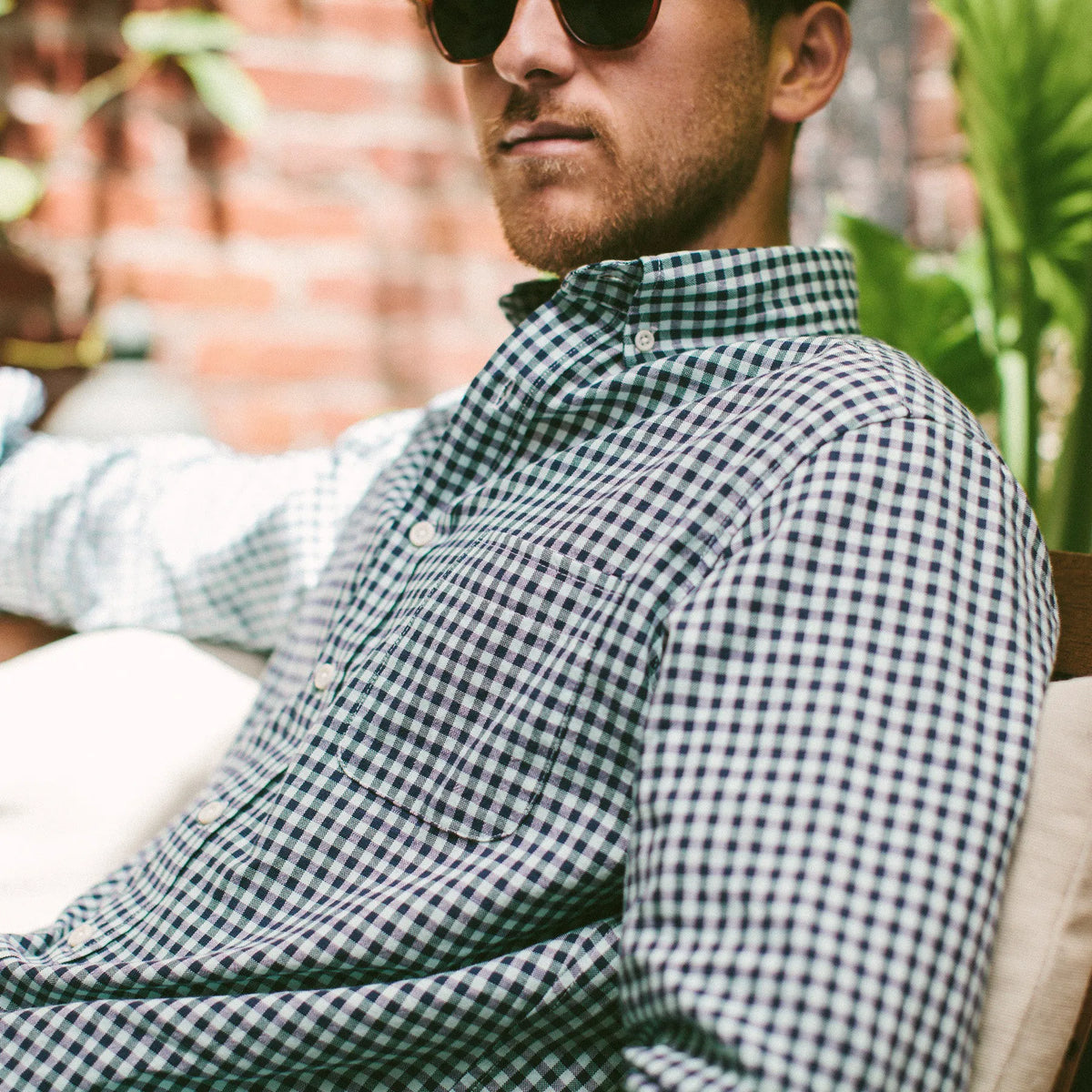 The Jack in Mint Gingham Oxford