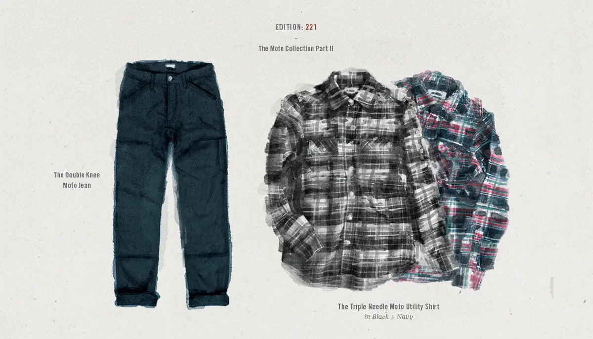 The Triple Needle Moto Utility Shirt in Black