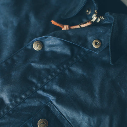 The Rover Jacket in Navy Waxed Cotton