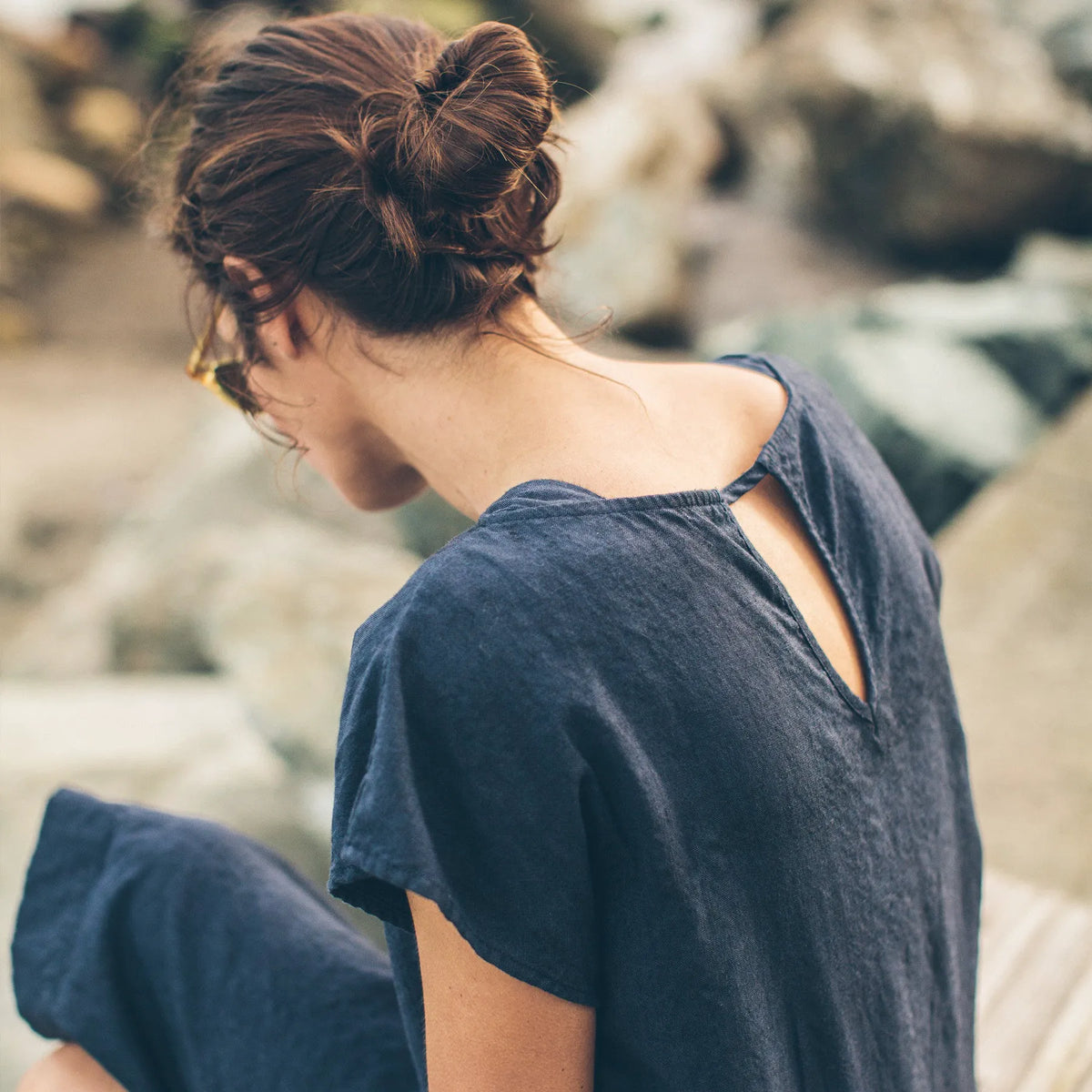 The Loma Dress in Navy