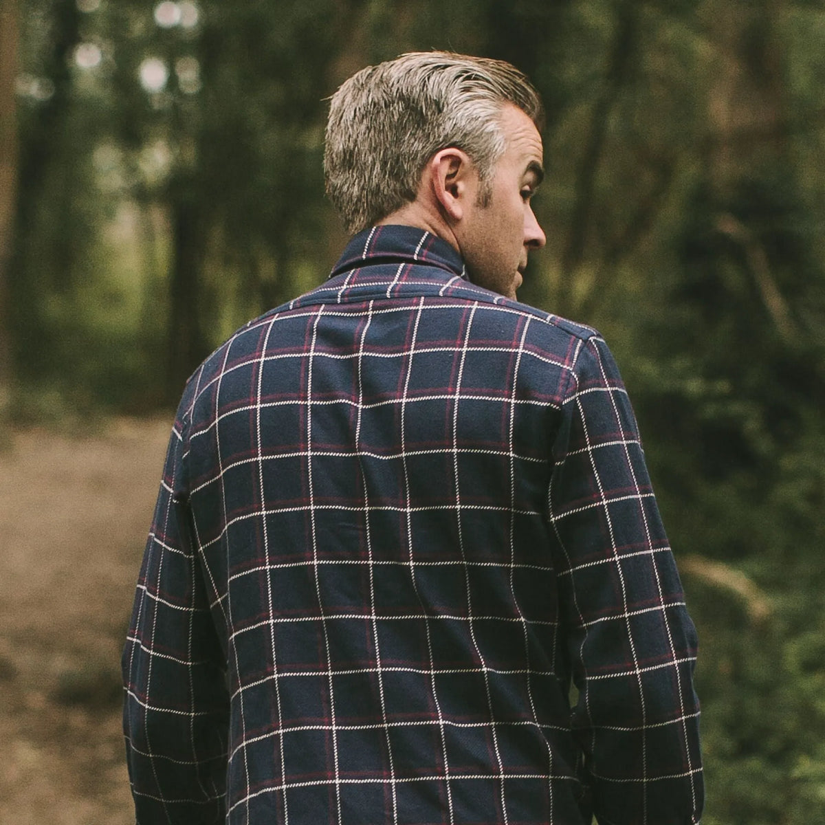 The Crater Shirt in Navy Plaid