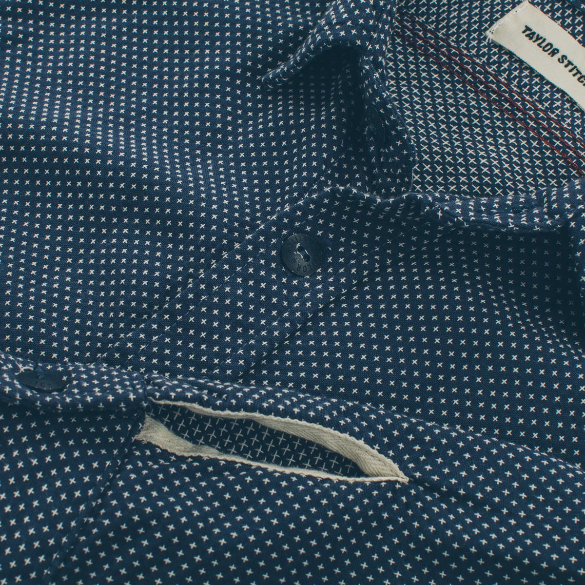 The Utility Shirt in Indigo Cross Jacquard
