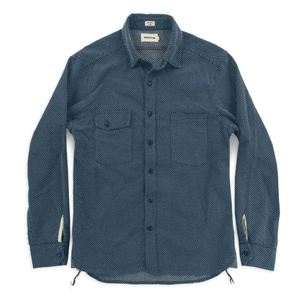 The Utility Shirt in Indigo Cross Jacquard