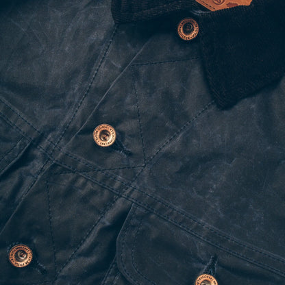 The Long Haul Jacket in Navy Waxed Canvas