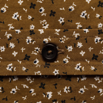 The Short Sleeve Bandit in Fatigue Brown Mini Floral