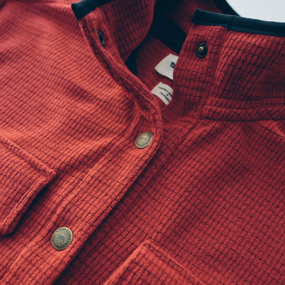 The Pack Pullover in Red Polartec Fleece