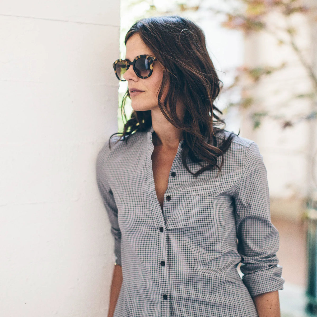 The Piper Shirt in Ash Grey Check