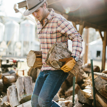 The Glacier Shirt in Tan Plaid