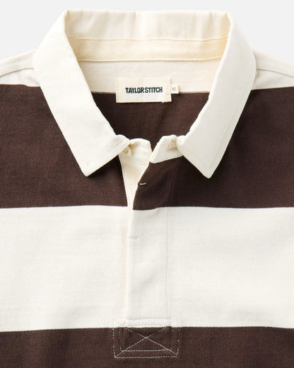 The Short Sleeve Rugby Shirt in Port Stripe