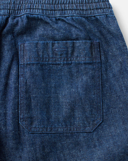 The Breakwater Pant in Rinsed Indigo Hemp Denim