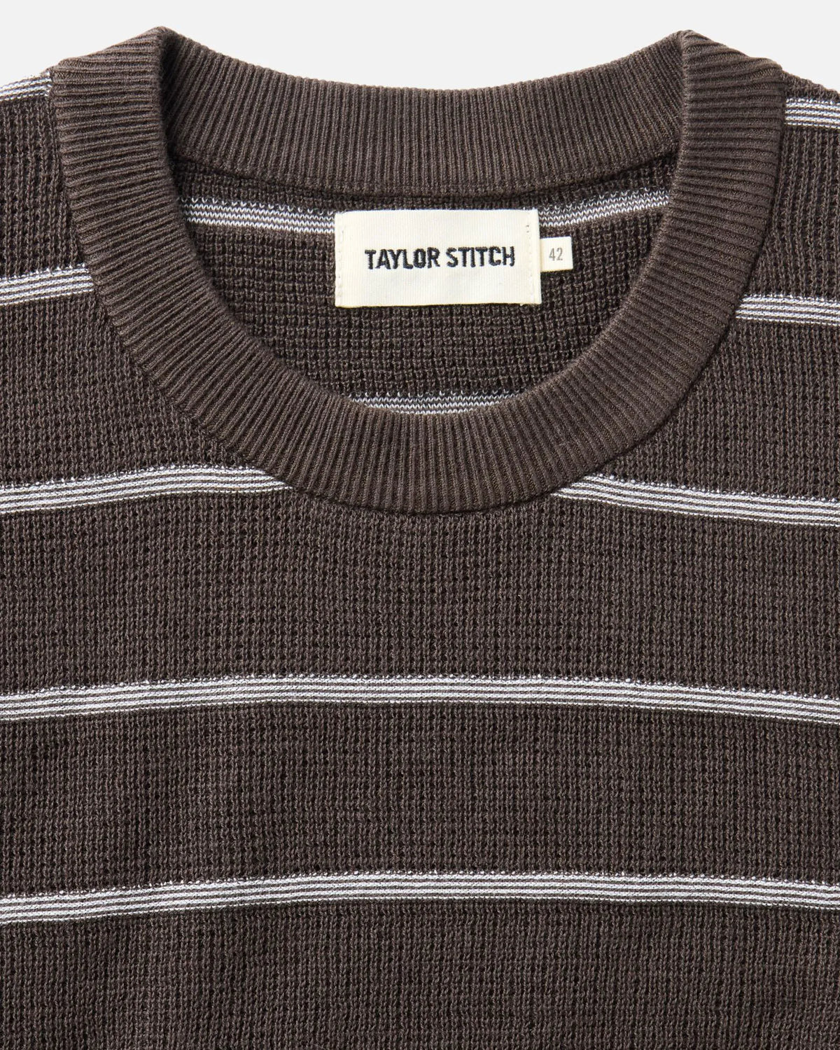 The Brody Sweater Tee in Espresso Stripe