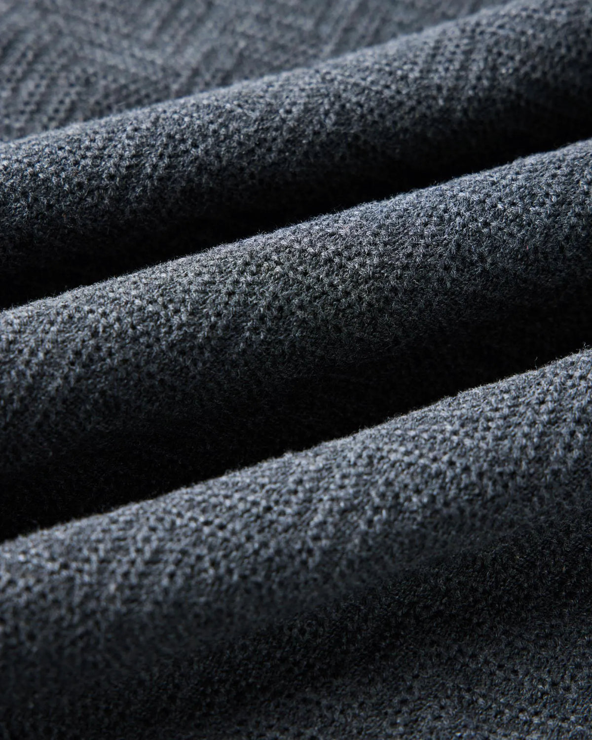 The Button Down Polo in Charcoal Herringbone