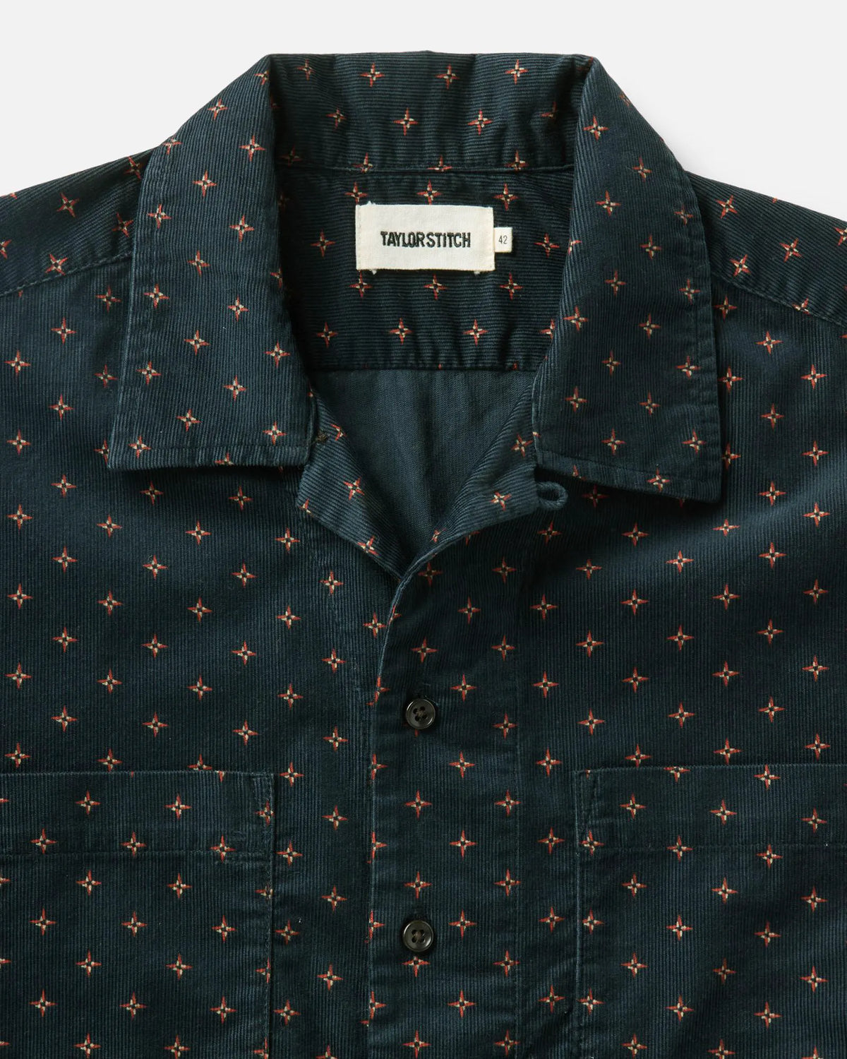 The Conrad Shirt in Navy Pigeon Foulard Pincord