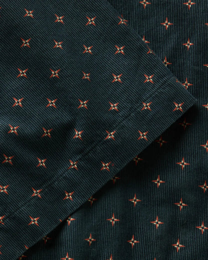 The Conrad Shirt in Navy Pigeon Foulard Pincord