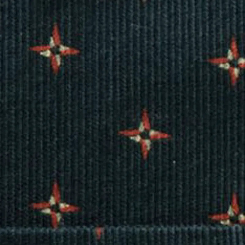 The Conrad Shirt in Navy Pigeon Foulard Pincord