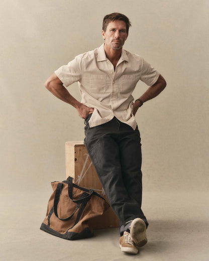 The Conrad Shirt in Heather Oat Pincord