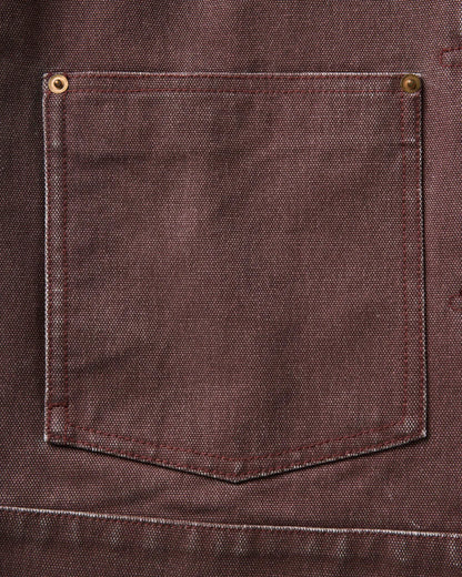 The Ryder Jacket in Burgundy Chipped Canvas