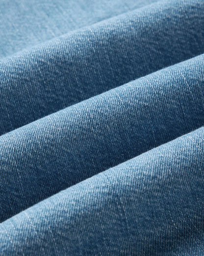 The Shore Shirt in Washed Indigo Twill
