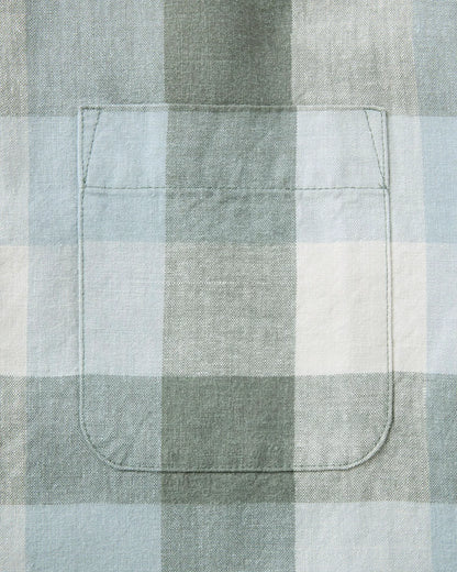 The Short Sleeve California in Overcast Check Hemp