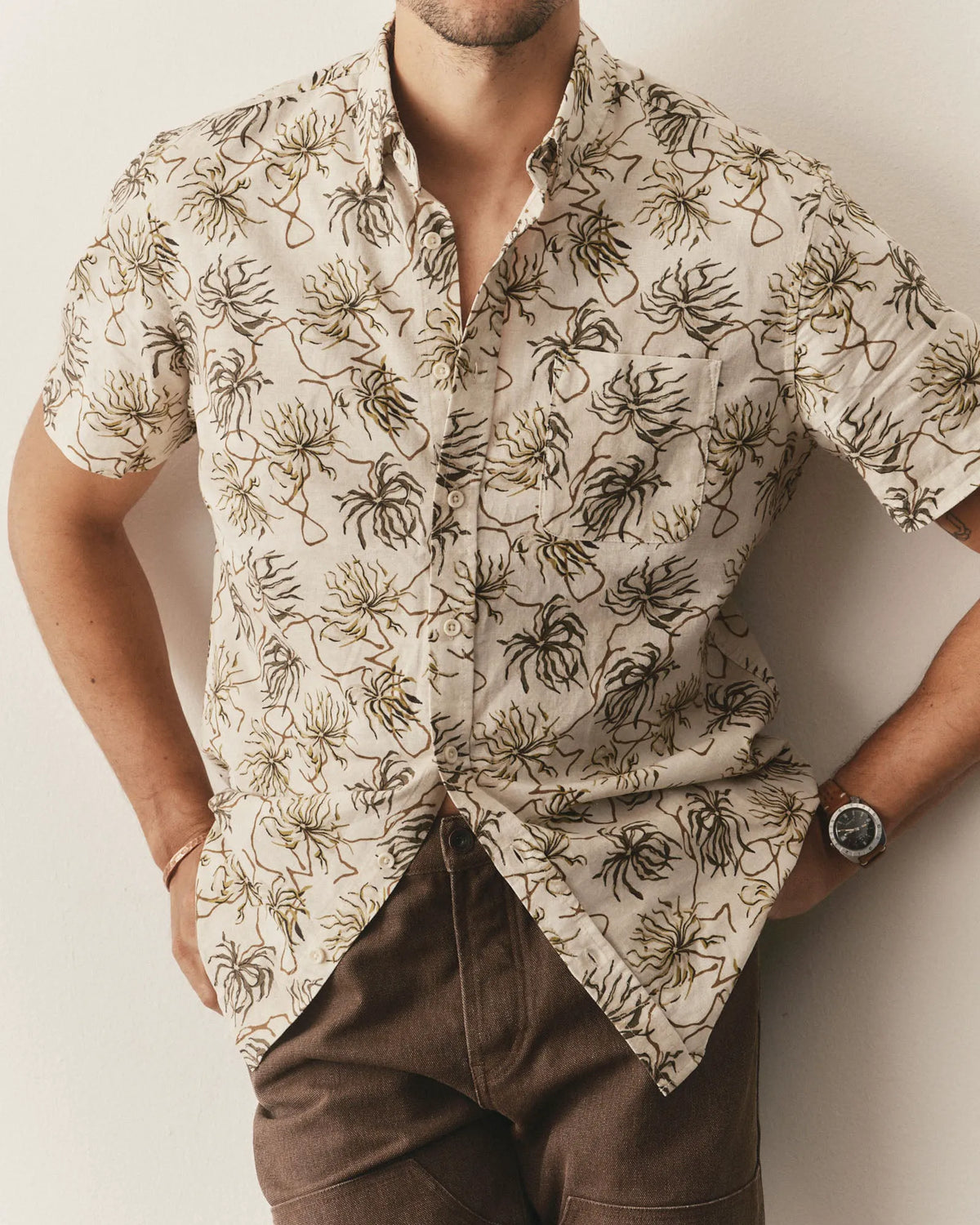The Short Sleeve Jack in Dried Palms