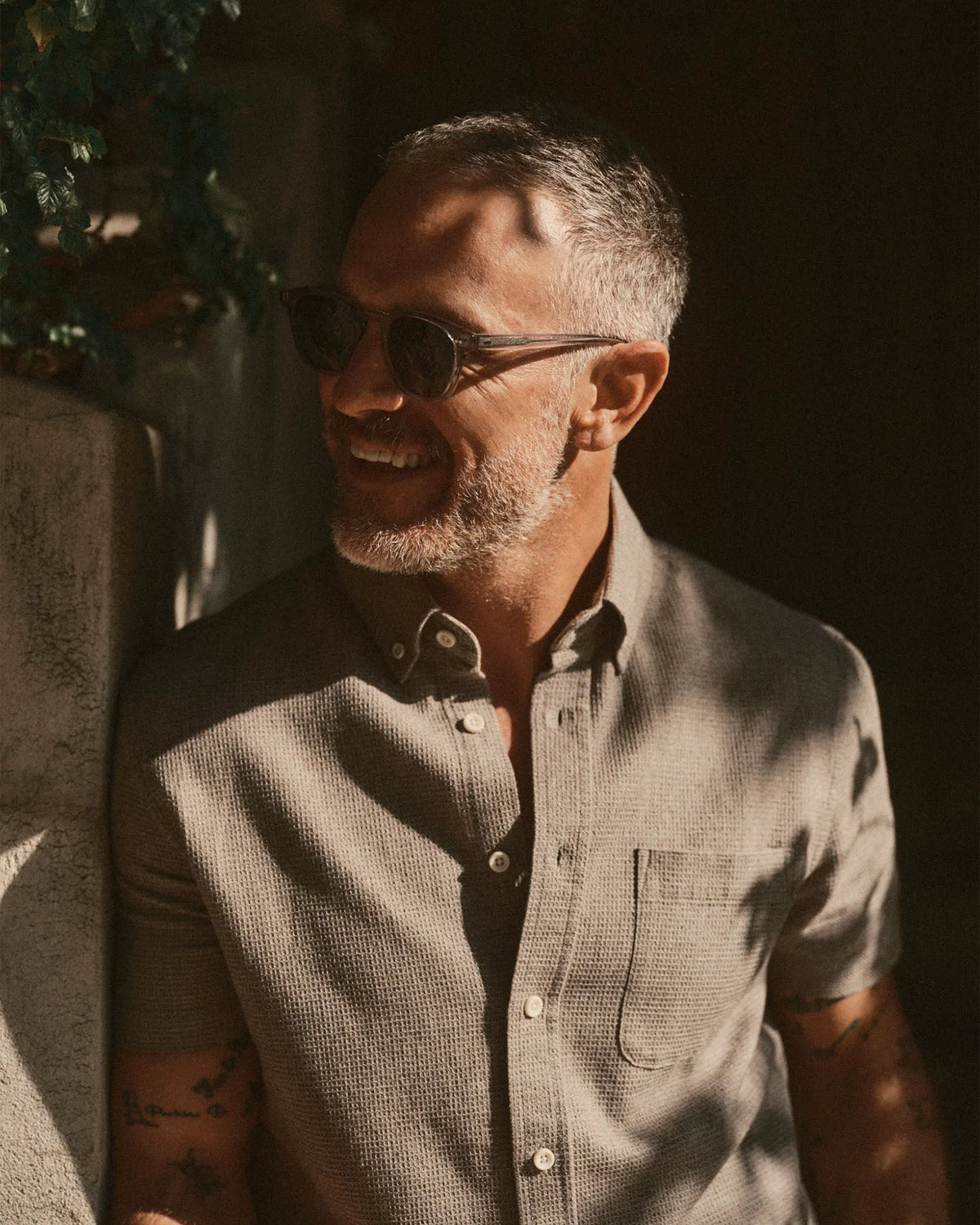 The Short Sleeve Jack in Fern Twist Waffle