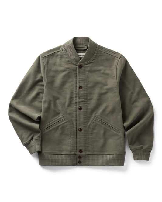 The Clark Bomber in Smoked Olive Moleskin