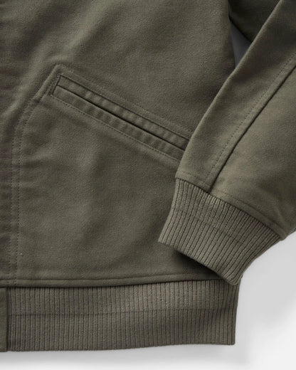The Clark Bomber in Smoked Olive Moleskin