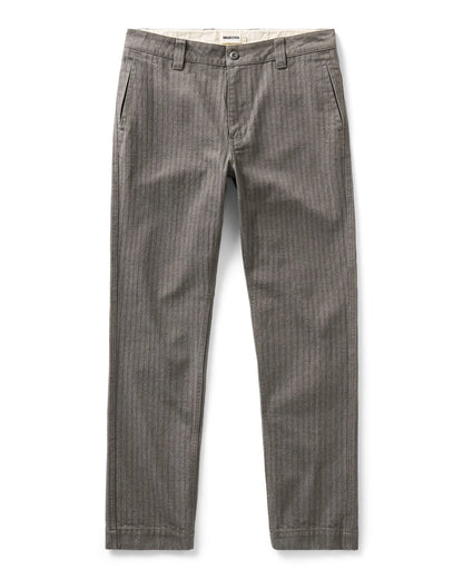 The Emlen Pant in Smoked Olive Herringbone