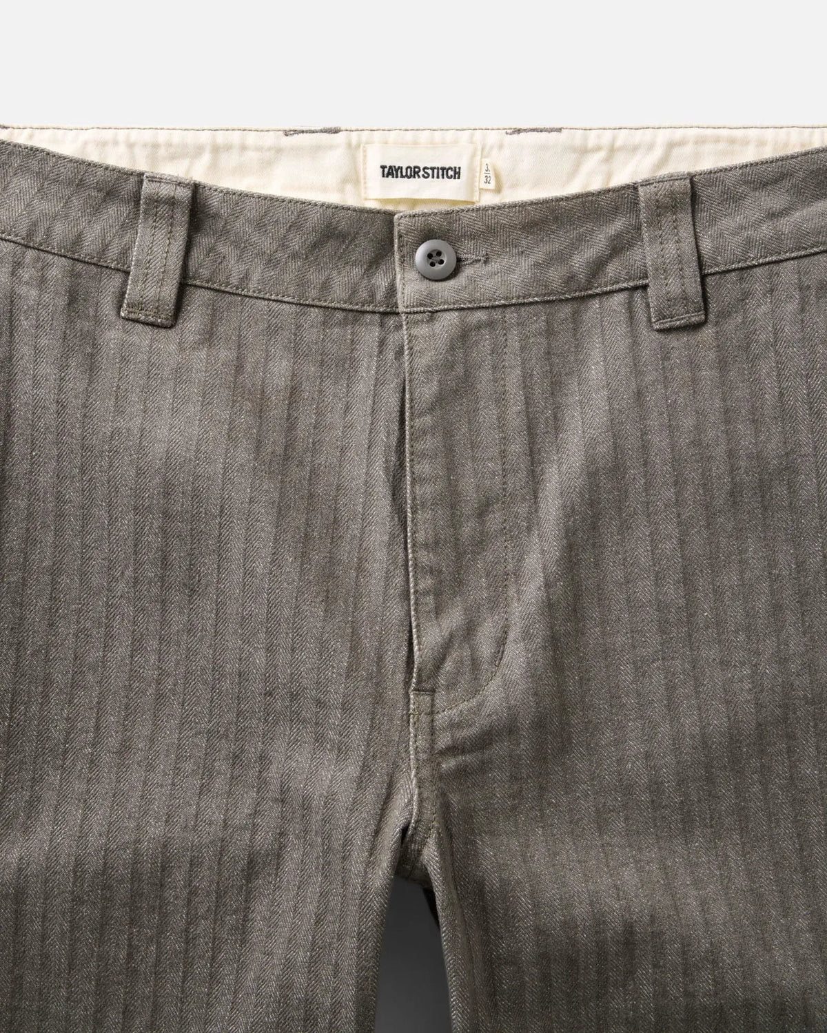 The Emlen Pant in Smoked Olive Herringbone