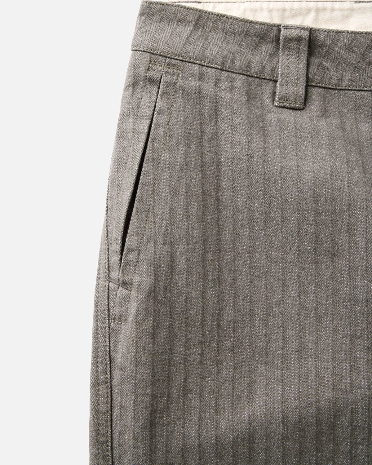 The Emlen Pant in Smoked Olive Herringbone
