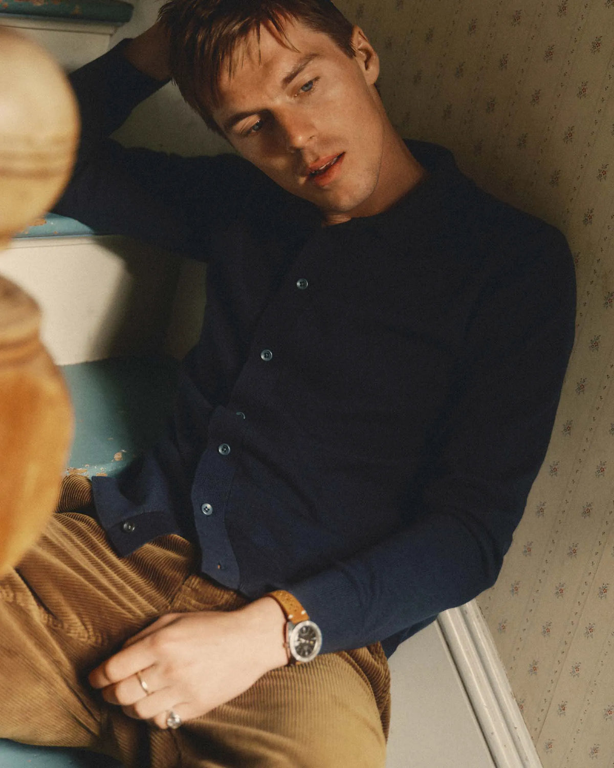 The Nichols Polo in Nocturne Cotton Cashmere