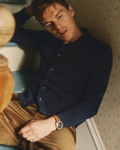 The Nichols Polo in Nocturne Cotton Cashmere