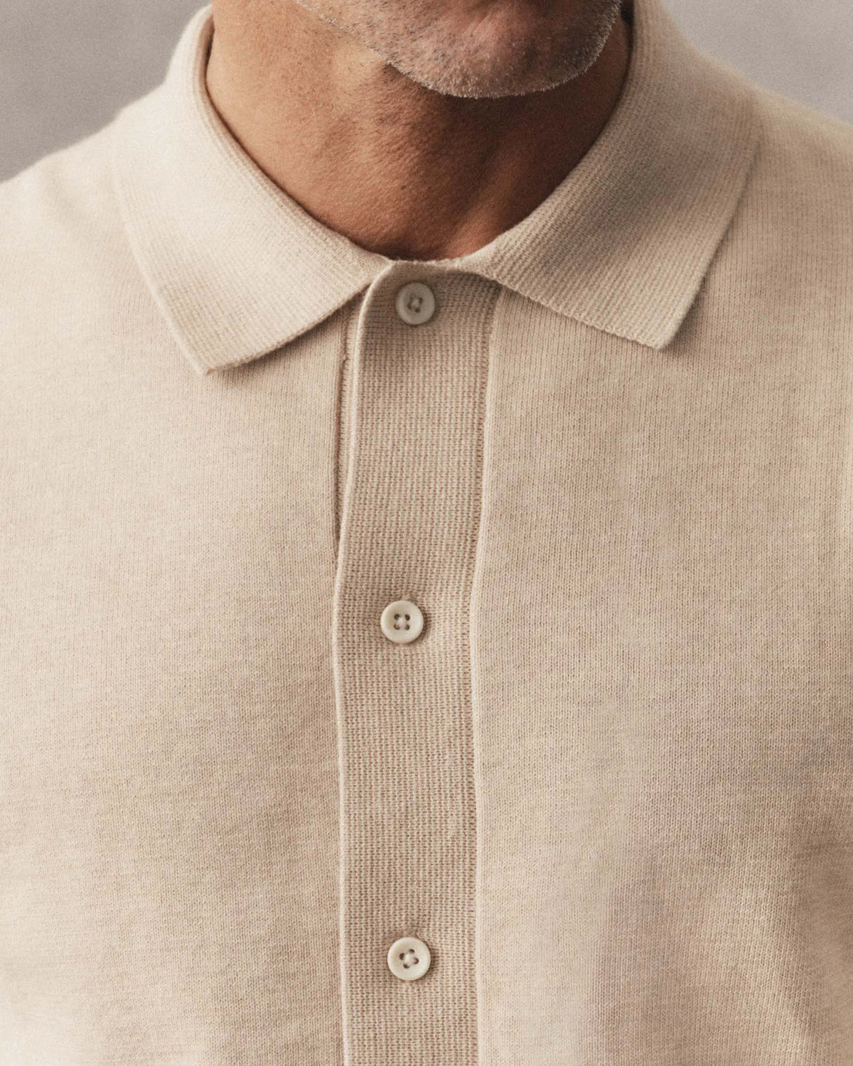 The Nichols Polo in Sable Cotton Cashmere