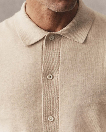 The Nichols Polo in Sable Cotton Cashmere